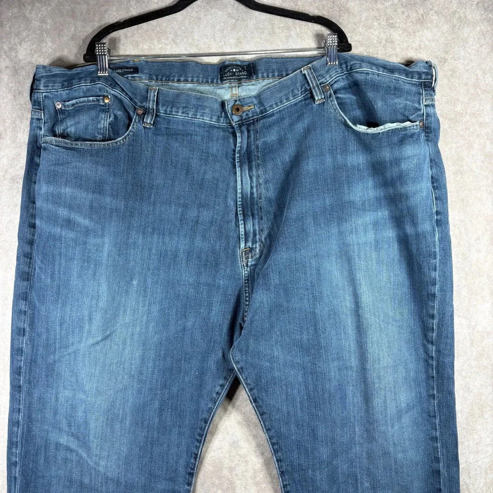 Lucky Brand Jeans Mens Size 52x32 Blue 181 Relaxed Fit Straight Leg Denim Casual